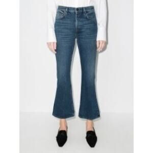 TOTEME Blue Cropped Kick Flared Jeans 29/34